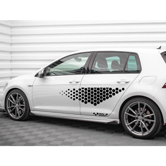 รถสติกเกอร์ด้านข้างสําหรับ Volkswagen VW Golf 4 5 6 7 TSI TCR GTD GTI MK4 MK5 MK3 MK2 MK7 Polo Auto 