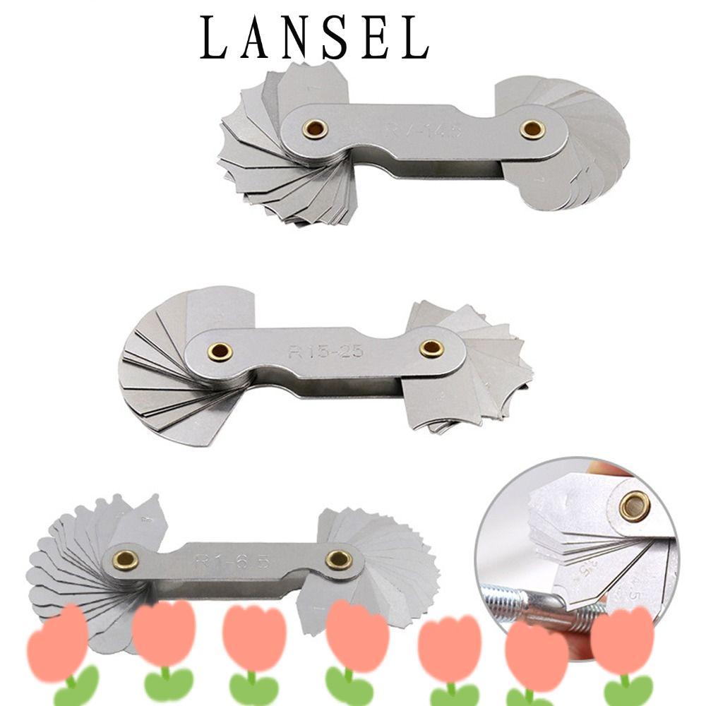 LANSEL1 16 ชิ้น/เซ็ต Radius Gauge Radius Fillet Gauge Arc เครื่องมือวัดสําหรับอุตสาหกรรมวัดตัวอย่าง 