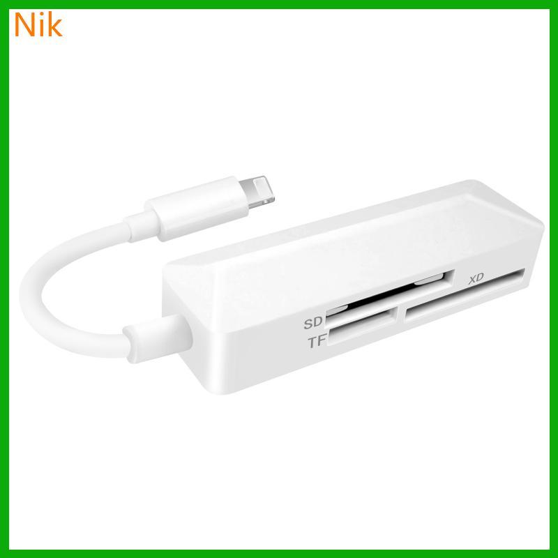 บ.ลค.ศ. Mini Memory Card Reader 3 in 1 Card Reader Ios8Pin Card Reader TFSD XD 3 in 1 he