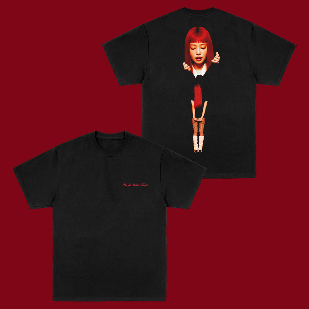 【ขายร้อน tshirt ร้อน】ใหม่ Kpop BLACKPINK JENNIE Ruby Merch เสื้อยืดผ้าฝ้ายผู้ชายและผู้หญิงผ้าฝ้ายแท้