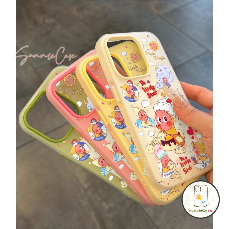การ์ตูน เคสไอโฟน16 เหมาะสำหรับ IPhone 17 15 16 12 13 11 14 Pro Max XS XR X Max 7 8 15 Plus การ์ตูนคู่รัก สีทูอินวัน เคส