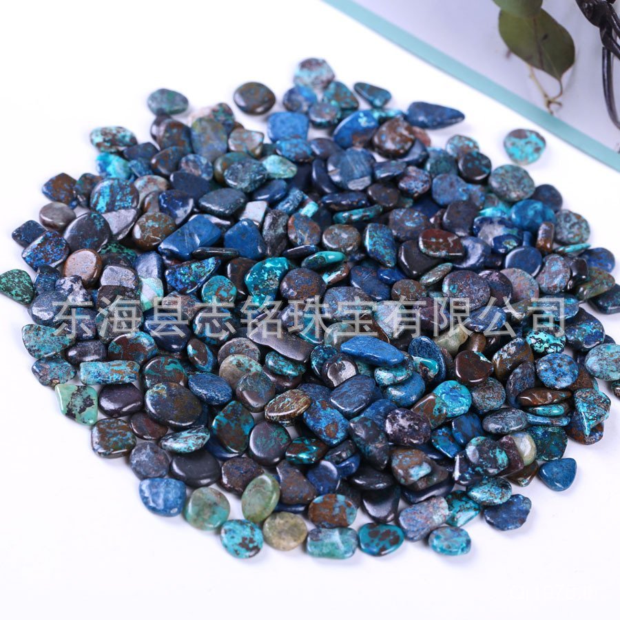 เครื่องประดับขุดสมบัติกระถางถังปลา Phoenix Natural azurite azurite azurite เด็กหินบดภูมิทัศน์หิน H9C