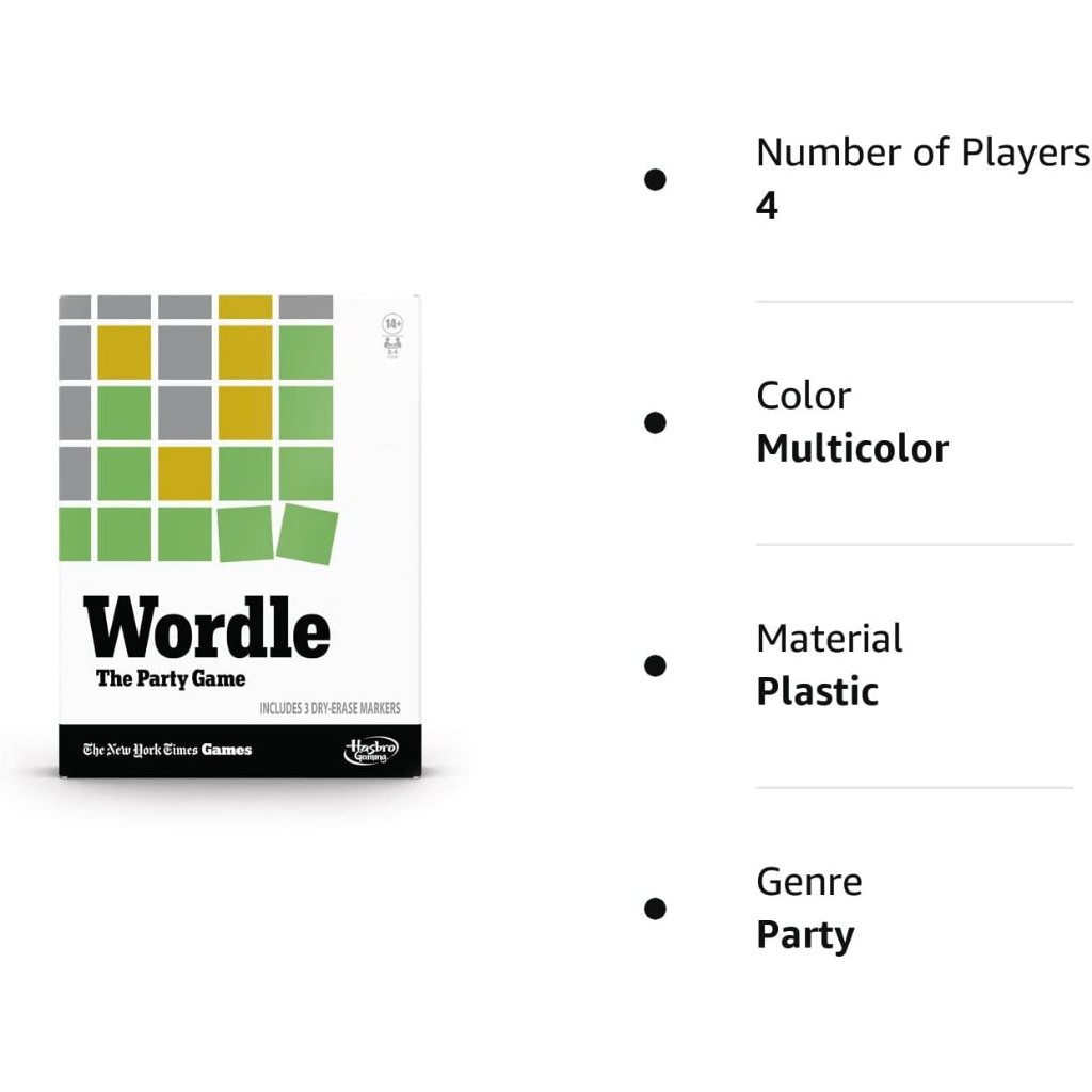 Wordle The Party Game สําหรับเกมกระดานผู้เล่น 2-4 ผู้เล่นที่ได้รับแรงบันดาลใจจาก New York Times