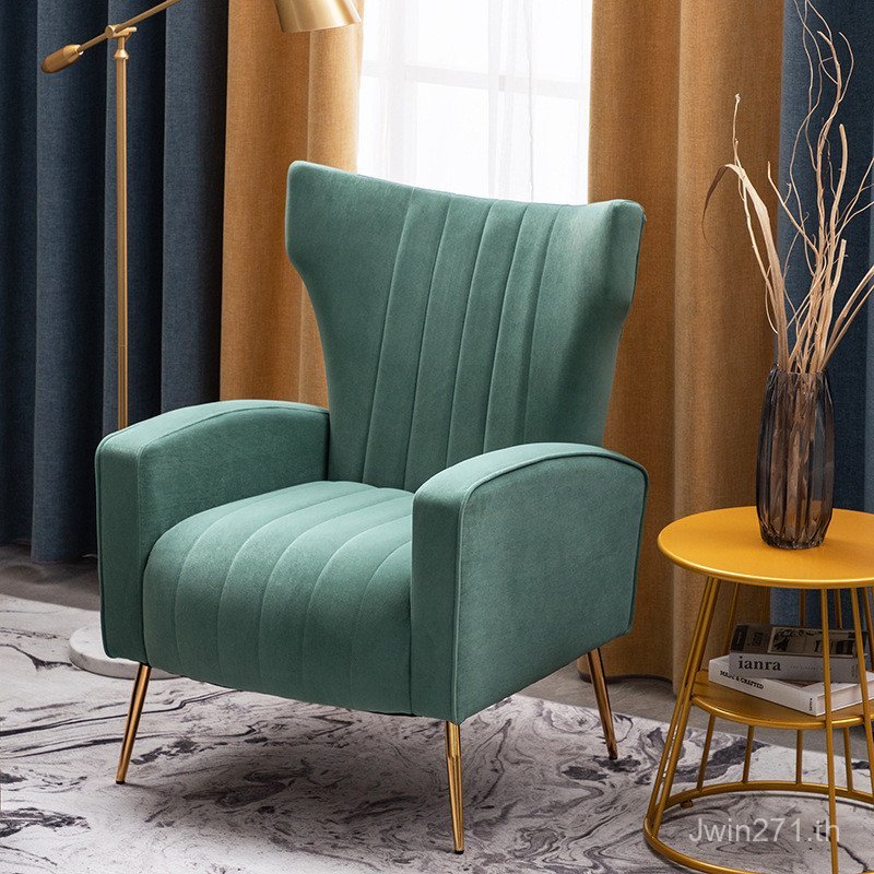 เก้าอี้โซฟา Retro โซฟาเสือเก้าอี้ American Cafe ผ้าเดี่ยวโซฟาเก้าอี้คอมพิวเตอร์โซฟาห้องนั่งเล่น Nord