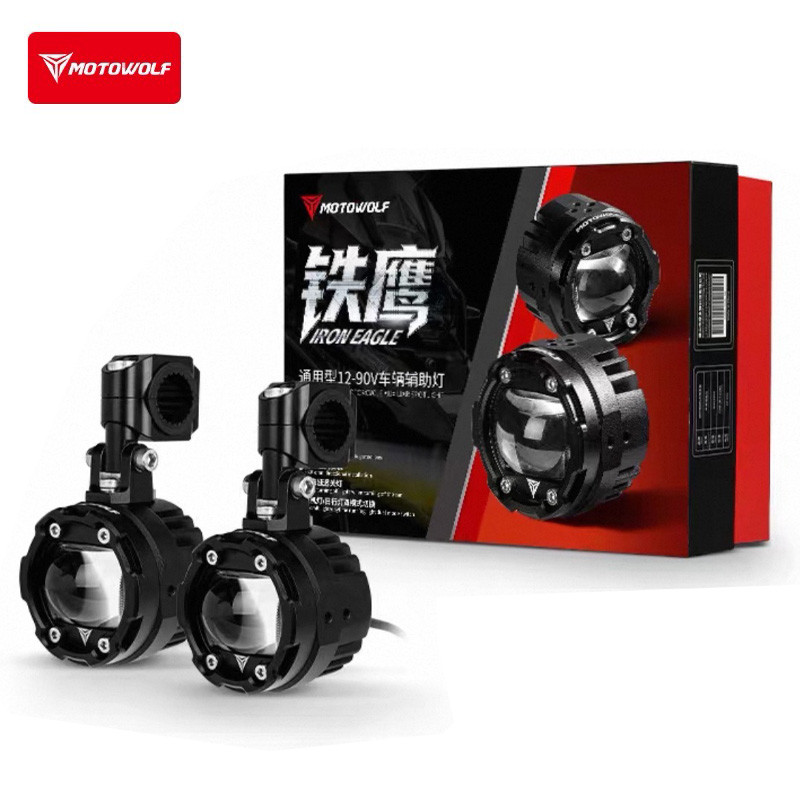 MOTOWOLF MDL5006-B ไฟสปอร์ตไลท์อัจฉริยะ ไฟเดย์ไลท์สีน้ําเงิน กําลังสูง 76W