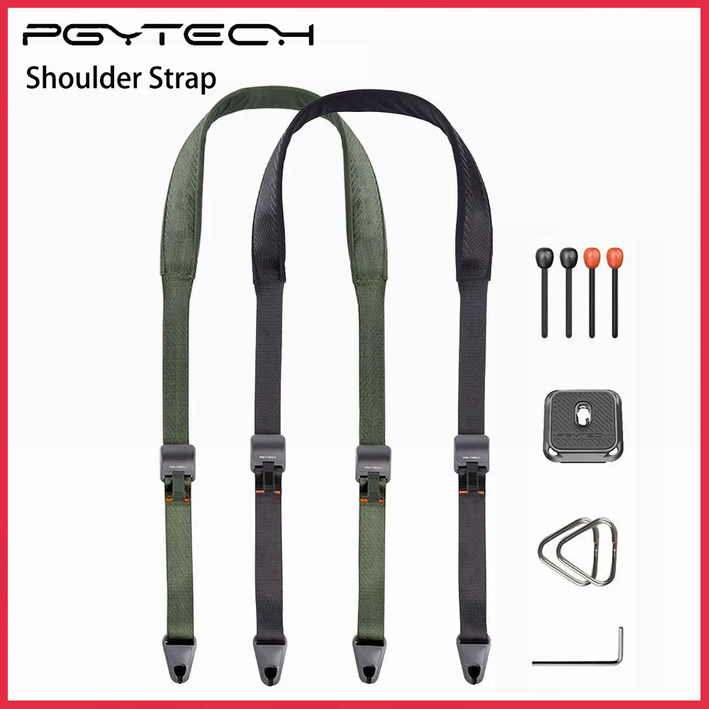 PGYTECH สายสะพายกล้องพร้อมลูกปัดด่วนและแผ่นกว้างสายคล้องคอกล้องยาวสําหรับช่างภาพปรับสําหรับ DSLR SLR