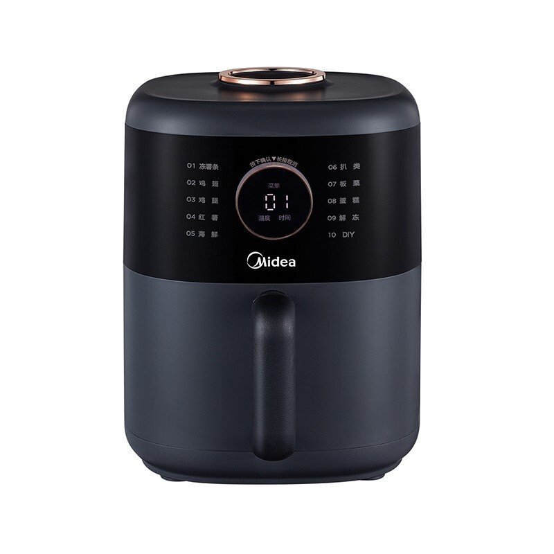 หม้อทอดไร้น้ำมัน Midea เครื่องทำเฟรนช์ฟรายส์อัจฉริยะสำหรับบ้าน ความจุขนาดใหญ่ 3 ลิตร หม้อทอดไฟฟ้าอัต