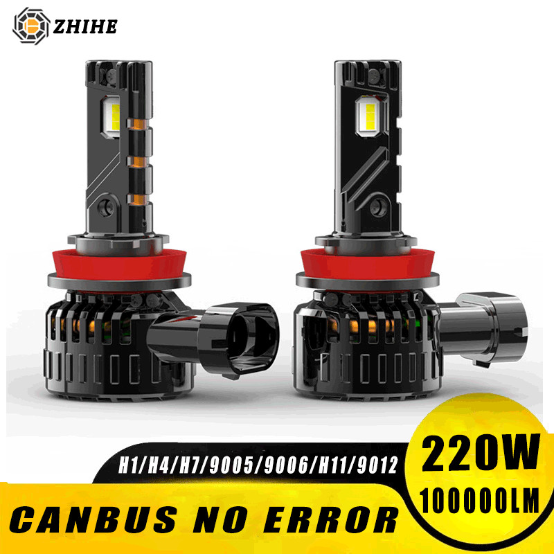2PCS H7 LED ไฟหน้า Canbus ไม่มีข้อผิดพลาด H7 Turbo หลอดไฟ LED H4 H1 H8 H9 H11 9005 9006 9012 สําหรับ