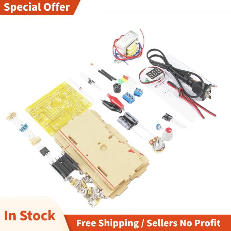 LM317 แหล่งจ่ายไฟควบคุมแรงดันไฟฟ้าแบบปรับได้ DIY ชุด 110V หม้อแปลงแหล่งจ่ายไฟเสถียรห้องปฏิบัติการ US
