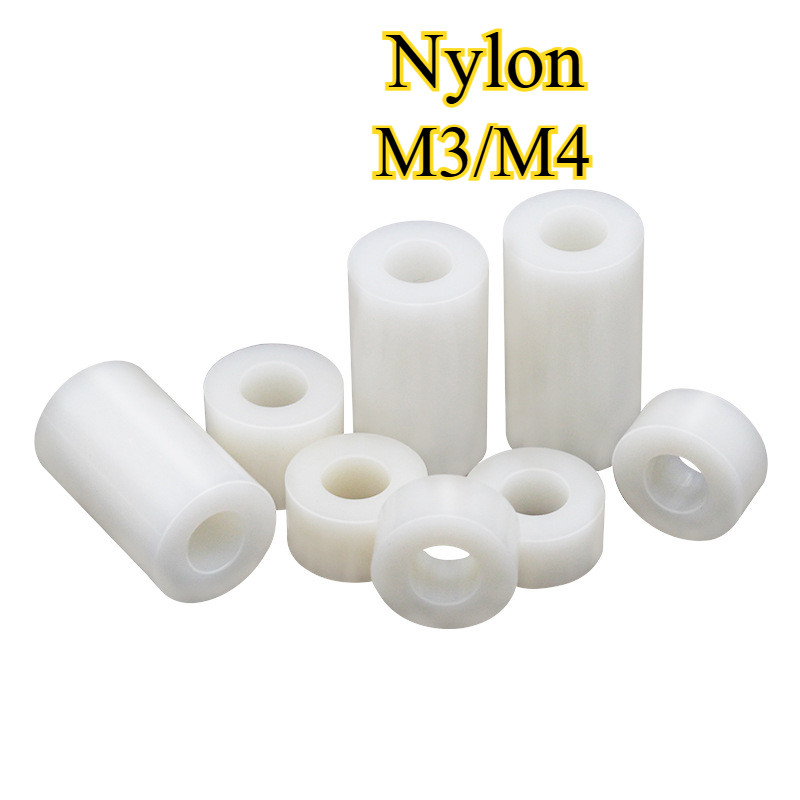 คอลัมน์แยก ABS สีขาว, คอลัมน์แยกฉนวน, คอลัมน์แผ่นพลาสติก 3mm4mm ผ่านคอลัมน์ปลอกไนลอน [【BQ-MB】]