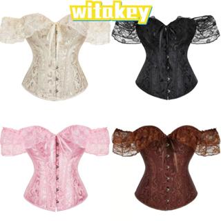 เสื้อคอร์เซ็ตบัส tier ผู้หญิง สไตล์ไวนท์ สำหรับสร้างเอวให้บา…