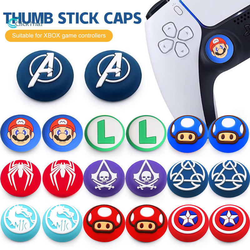หมวกโยกซิลิโคน XBOX ฝาครอบปุ่มกดจอยสติ๊ก ซิลิโคนนิ่ม สําหรับ Sony Playstation 5 PS5 PS4 PS3 PS2 XBOX ONE 3D