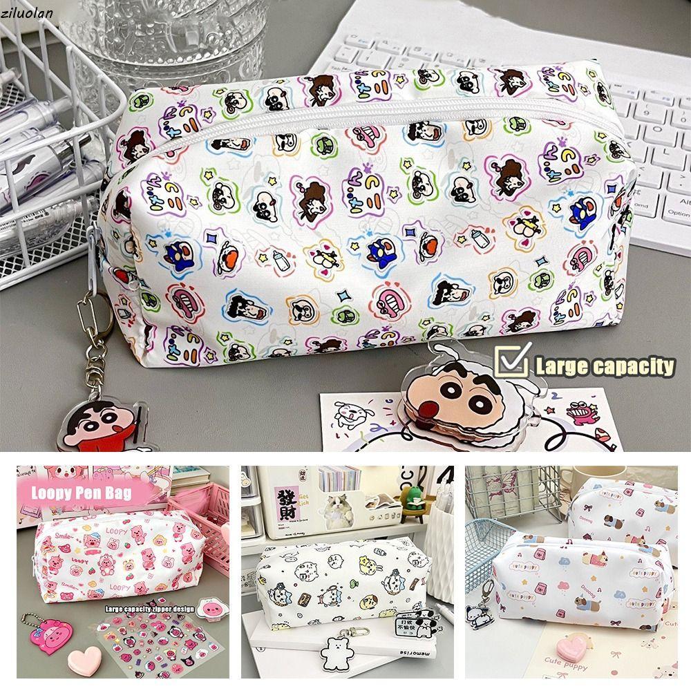 ดินสอ ZILUO ผ้าใบกลับสู่โรงเรียนของขวัญปากกา,การ์ตูนความจุขนาดใหญ่ Loopy/Crayon Shin-chan/Cikawa เคร