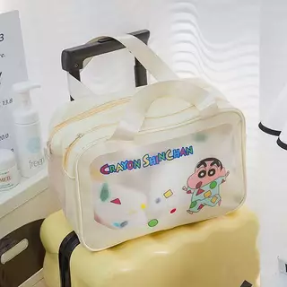Crayon Xiaoxin Cosmetic Bag Cute Dry Wet Separation Transparent Large Capacity Female Portable Travel Wash Portable Pouch zKkC