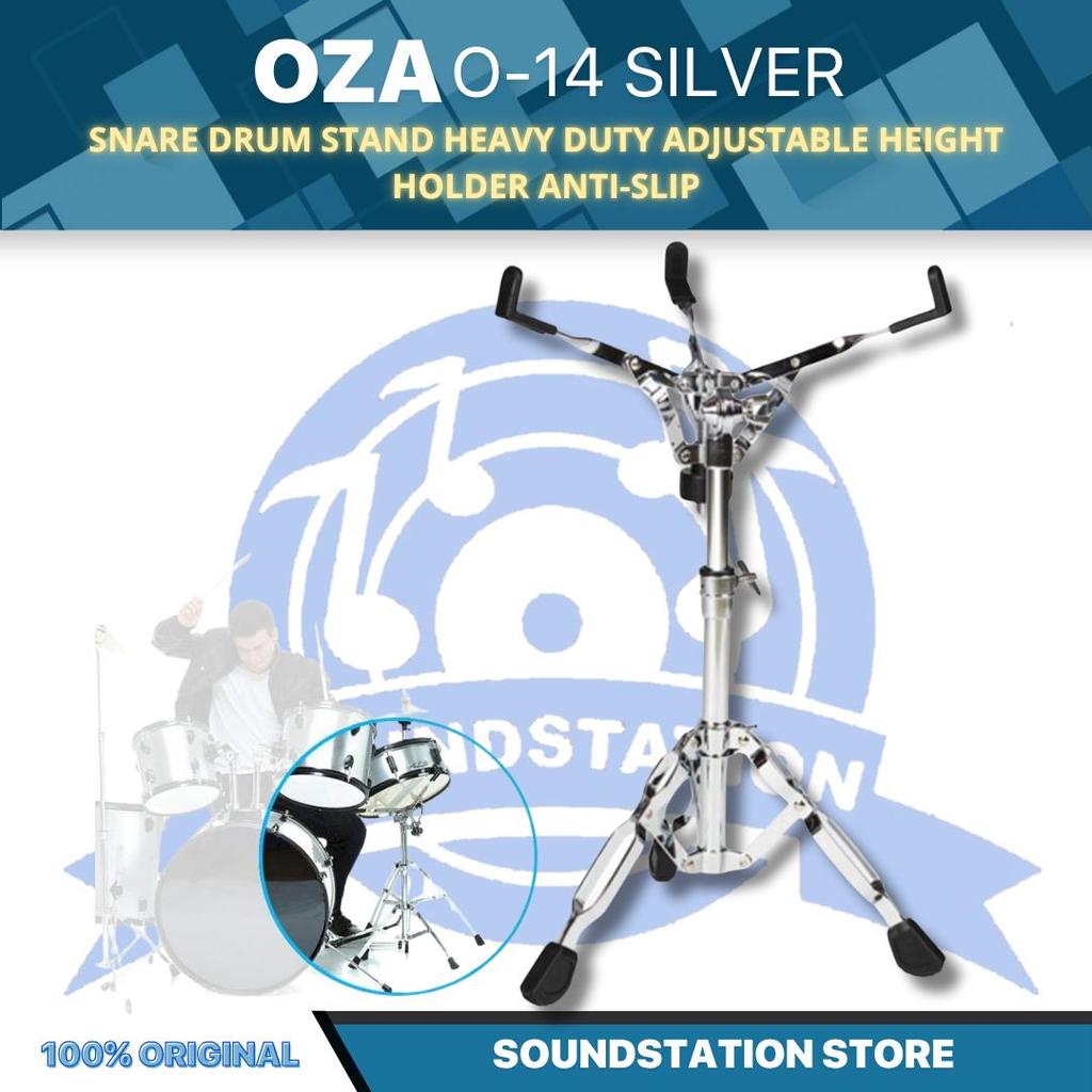 OZA O-14 บ่วงกลองขาตั้ง Heavy Duty ปรับความสูงได้ผู้ถือ Anti-Slip - O 14 กลองสายขาตั้ง OZA O14 เงิน