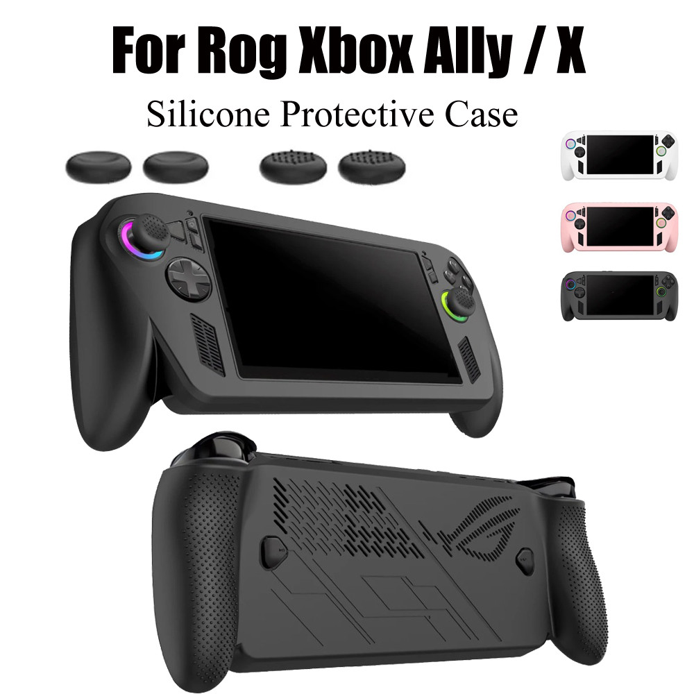 เคสซิลิโคนสําหรับ ROG Xbox Ally / X Grip Cover Anti-fall Anti-scratch Anti-slip Soft Shell พร้อม Thumb Grip Cap อุปกรณ์เสริม