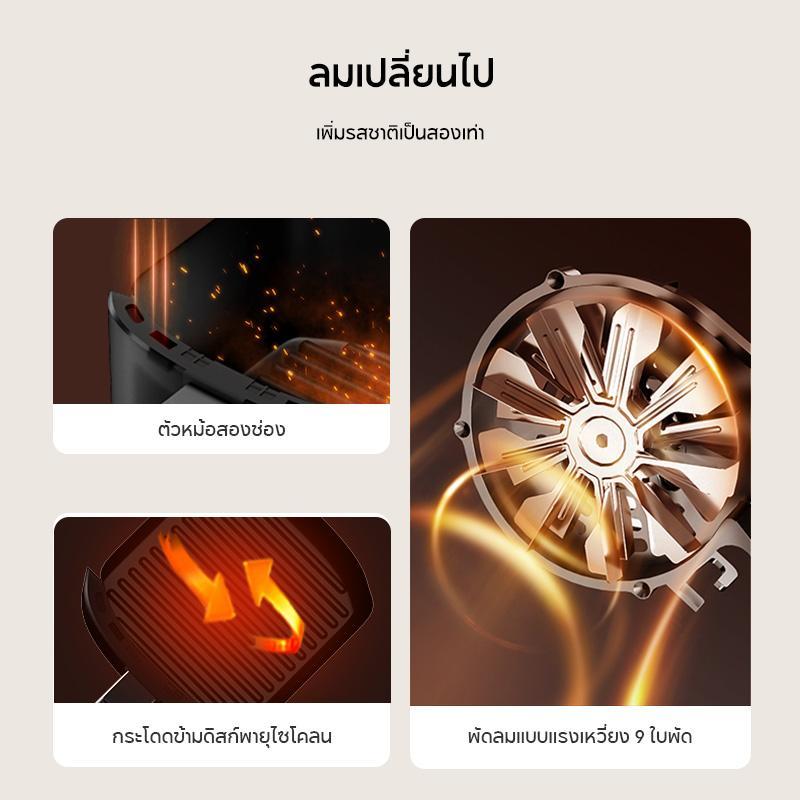 HAN RIVER Air Fryer 8L หม้อทอดไร้น้ำมัน ไร้น้ำมันความจุขนาดใหญ่ 8 ลิตร ไร้น้ำมัน อเนกประสงค์ Airfrye