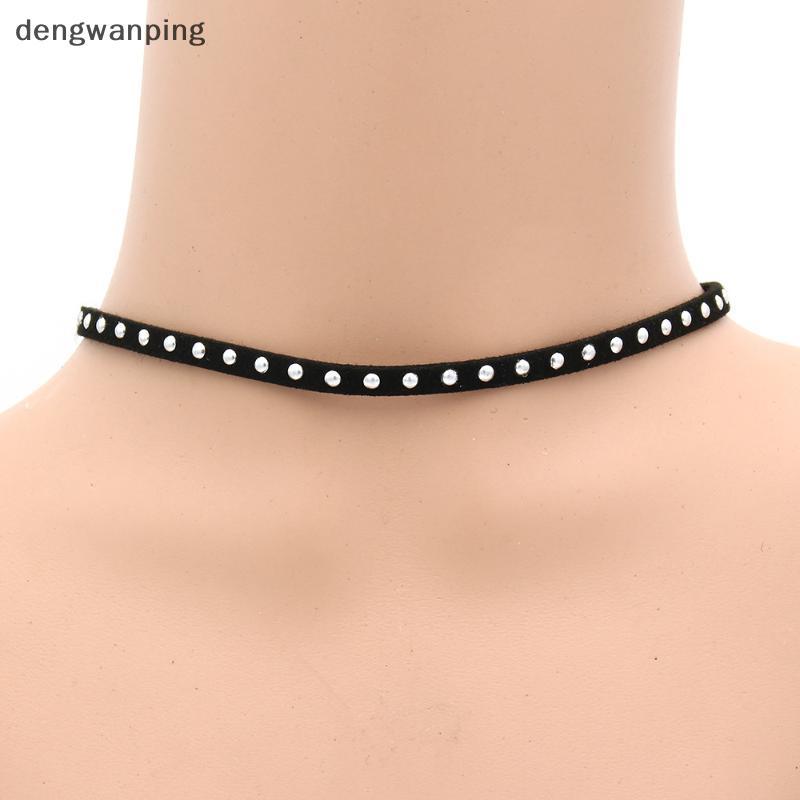 [DWP] Punk Sweet Rivets ck Choker Clavicle Chain Collar สร้อยคออุปกรณ์เสริมสําหรับผู้หญิง 中