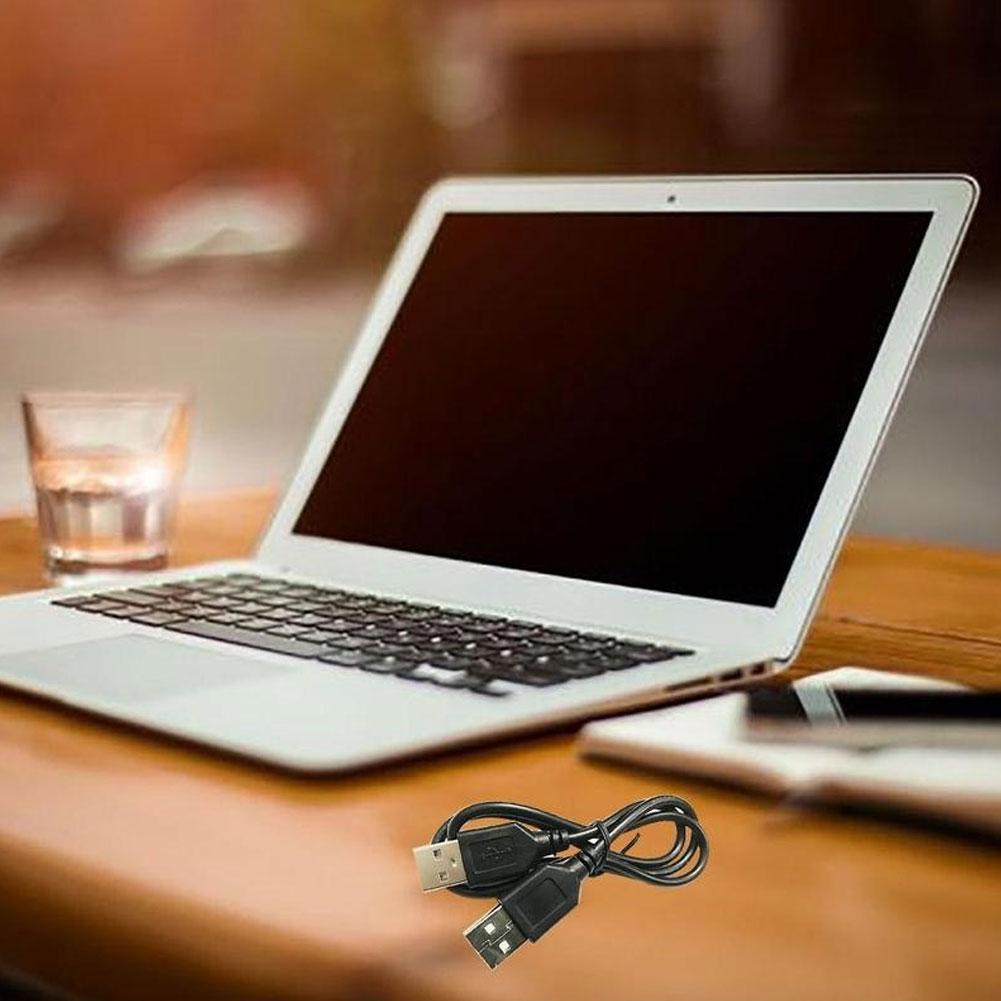 50 ซม.Usb 2.0 ประเภทAชาย USB ชายSync Data ChargerสายไฟสีดําZ5j8