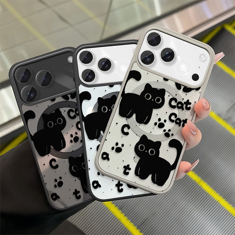 แม่เหล็ก เคสใสกันกระแทกน่ารัก IPhone17 Air 11 12 13 14 15 16 17 PROMAX 17 16 15Pro 16 15 14PLUS 8 7Plus XR X XS XSMAX