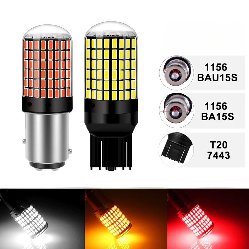 2PCS CANBUS 1156 BA15S BAU15S หลอดไฟ LED สําหรับรถหางเบรคที่จอดรถไฟเลี้ยว 12V