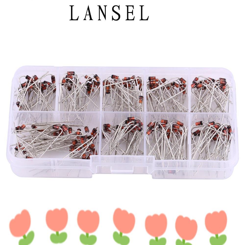 LANSEL1 200PCS Zener Diode Assortment, 10 ค่ากล่องเก็บชุดอิเล็กทรอนิกส์,แบบพกพา 1N4738 ~ 1N4748 1W P