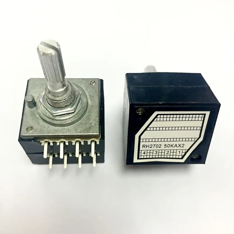 1PCS ตัวต้านทาน stepping double volume potentiometer RH2702-50KA 50KA RH2702-100KA RH2702-250KA RH27