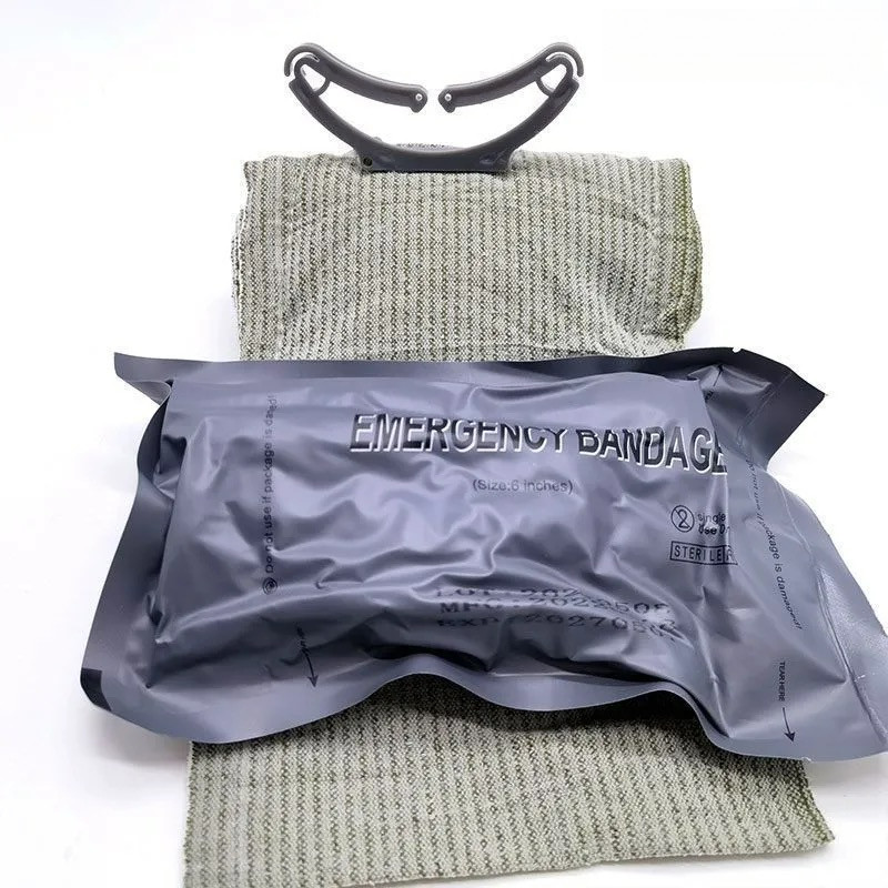 First Aid Israeli Compression Bandage 6" ยุทธวิธีฉุกเฉิน Trauma Dressing สําหรับควบคุมเลือดออก, Firs