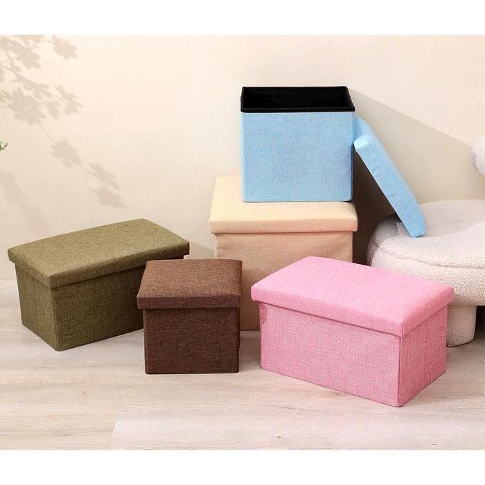 Yifeng Home กล่องเก็บของนั่งได้ เก้าอี้สตูล เก้าอี้โซฟาพับเก็บได้ มีให้เลือกแบบผ้า และ PU  1269-2013