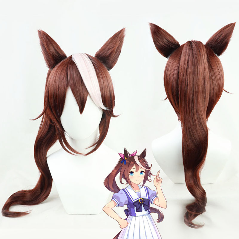 Pretty Derby  Tokai Teio Cosplay Wig Hollywood Outfit Heat Resistant Synthetic Hair