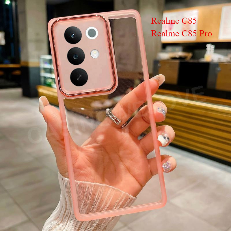 เคสโทรศัพท์สําหรับRealme C85 15x5G 4G 2025 เคสโทรศัพท์ซิลิโคนเหลวทรงสี่เหลี่ยมกันกระแทกSoft TPUปกหลัง