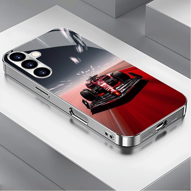 SAMSUNG สูตร 1 F1 sense of speed 8 Luxury Plated Frame Glassเคสโทรศัพท์สําหรับSamsung Galaxy S22 S23