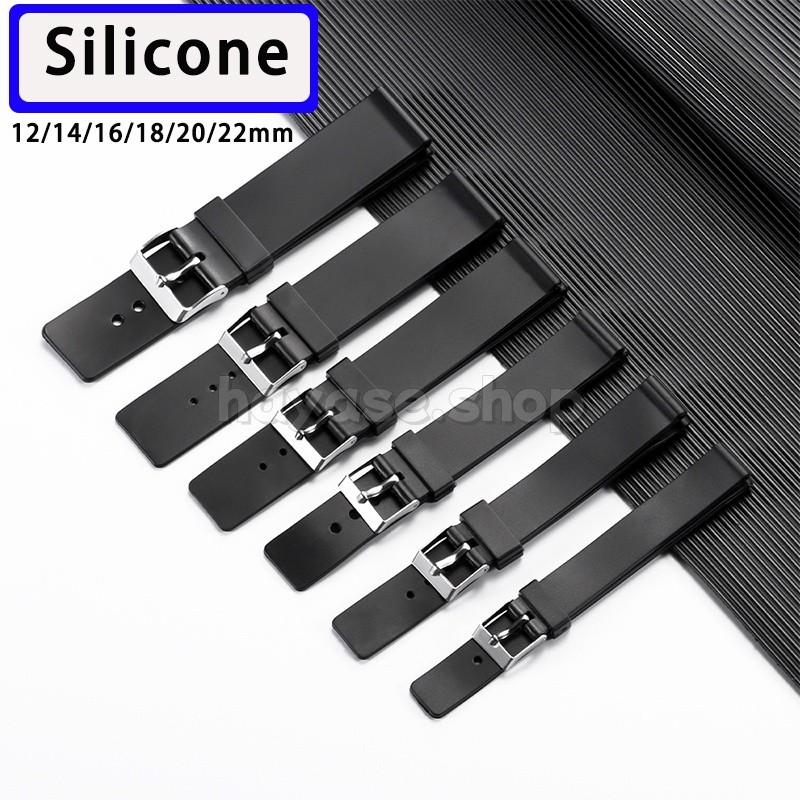 กันน้ําพีวีซีกีฬานาฬิกาสร้อยข้อมือ12/14/16/18/20/22มิลลิเมตรยางนุ่มผู้ชายผู้หญิงสายนาฬิกาเปลี่ยนสายรัดข้อมือเข็มขัด