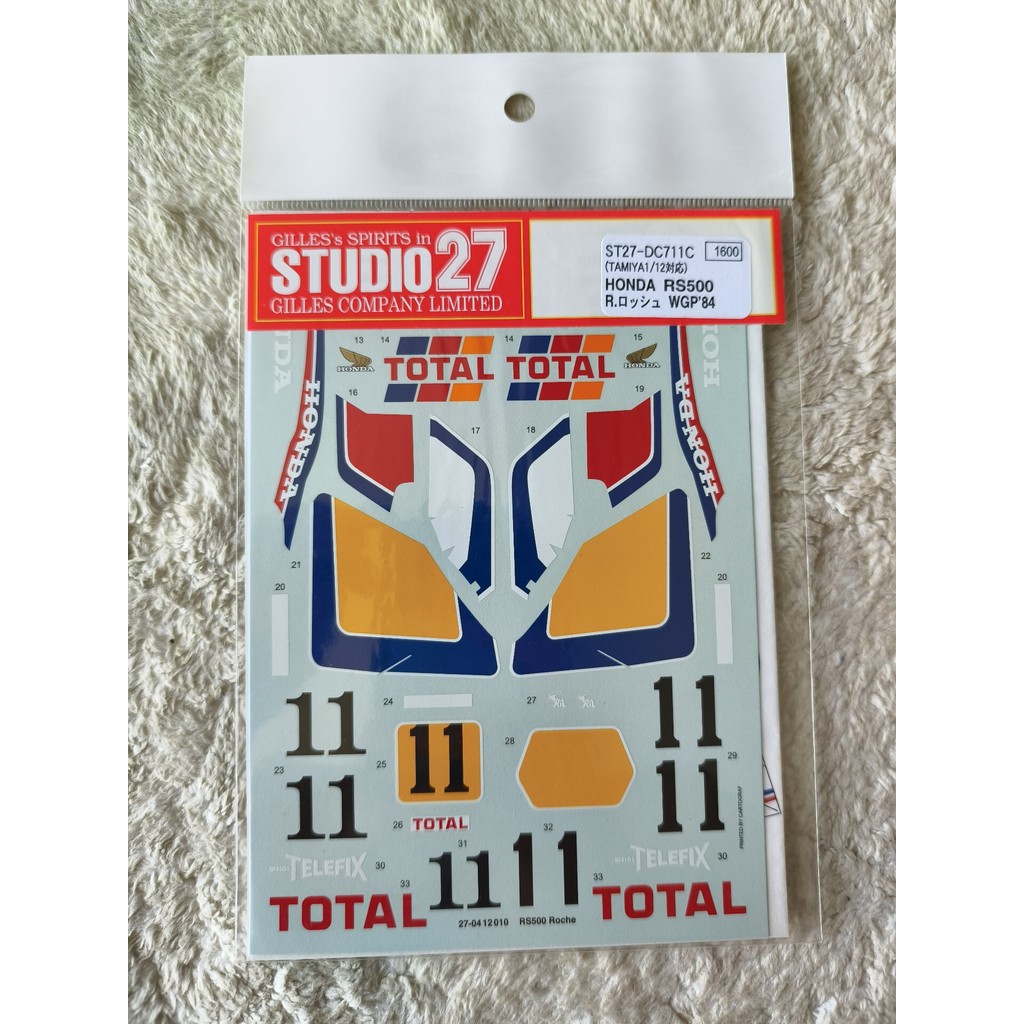 Studio27 Honda RS500 Roche 1984 สติ๊กเกอร์น้ํา Tamiya NS500 14032 14125 1/12 ST27-DC711C จัดส่งฟรี
