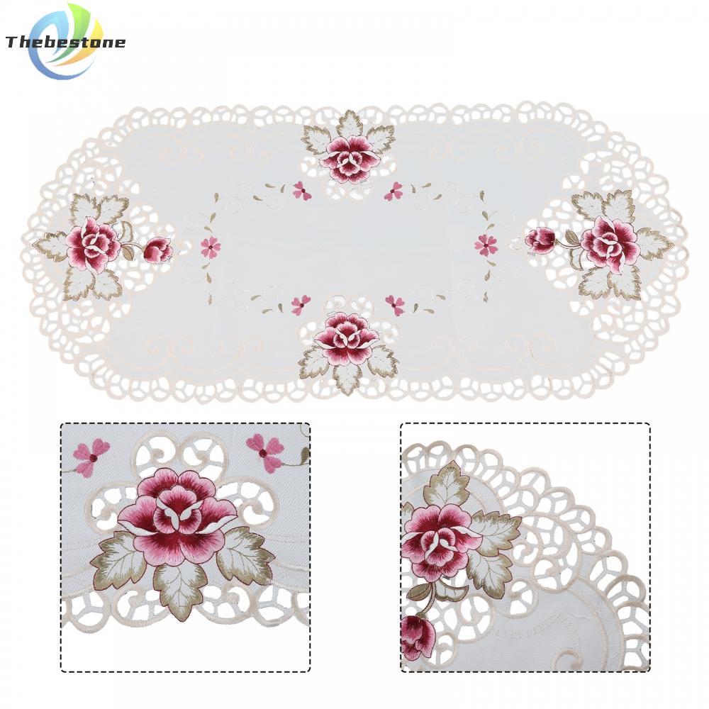 <Thebest>Tablecloth Reusable Satin Fabric Small Table Cover Table Runners White DoilyHot Sale