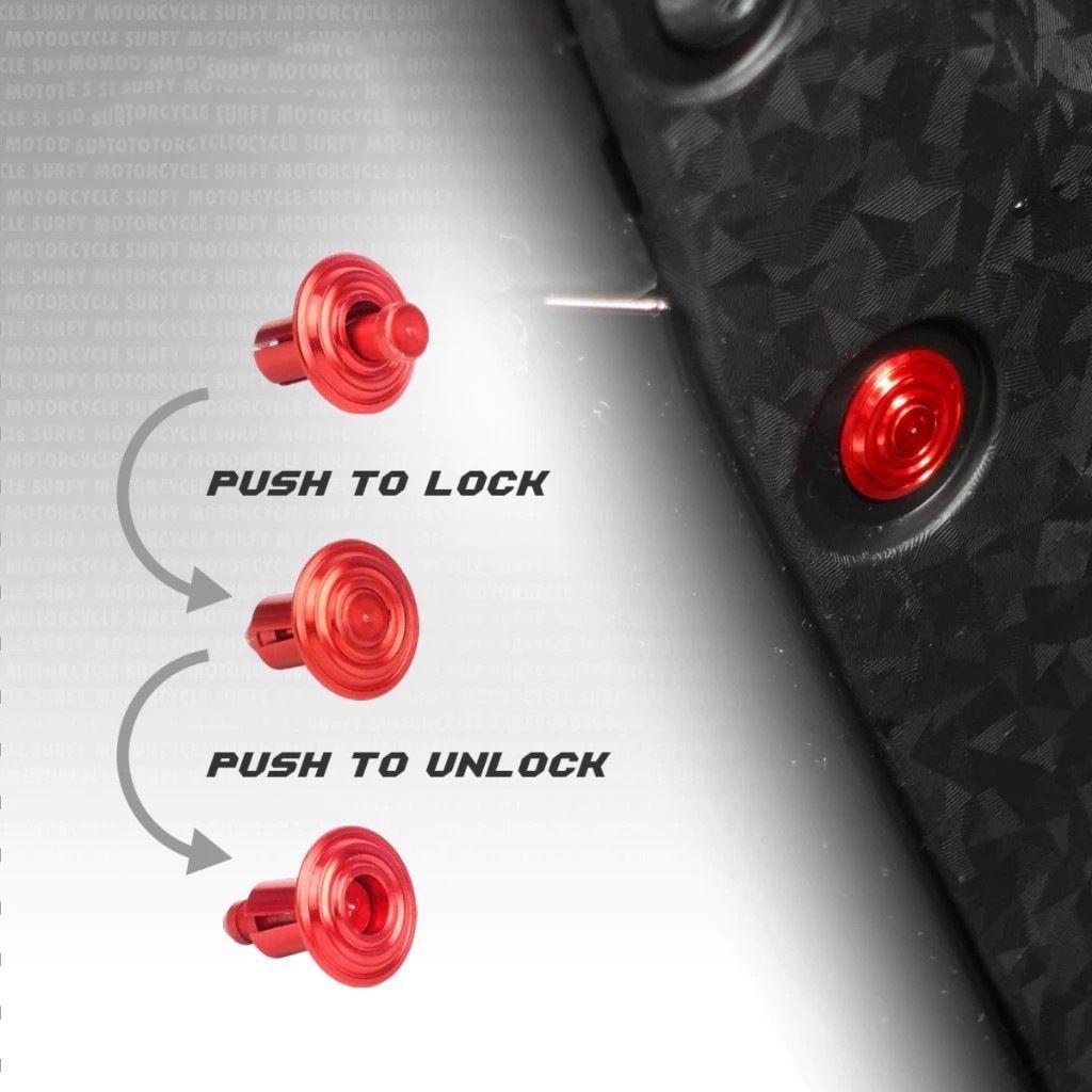 กิ๊บล็อคชุดสี 1ชุด=10คู่ อลูมิเนียม CNC รถมอไซค์ หมุดชุดสี หมุดกิ๊บล็อค หมุดย้ำคลิปล็อค 5สี เงิน แดง น้ำเงิน ทอง ม่วง - รูปที่ 5