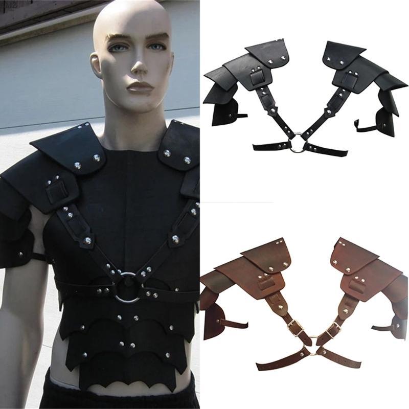 Armor นักรบยุคกลาง PU Leather สำหรับ Halloween Parties และ Cosplay Costume