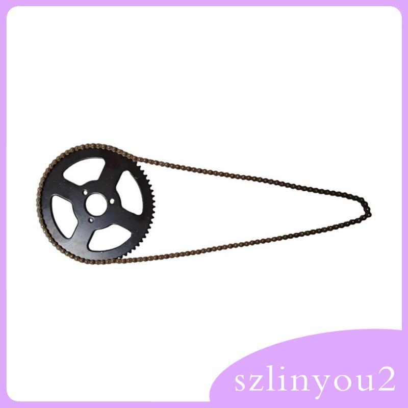 [szlinyou2] 68t เฟืองโซ่ด้านหลัง + โซ่ 68 ลิงค์สําหรับ 49cc มอเตอร์ขนาดเล็กสองจังหวะ ATV