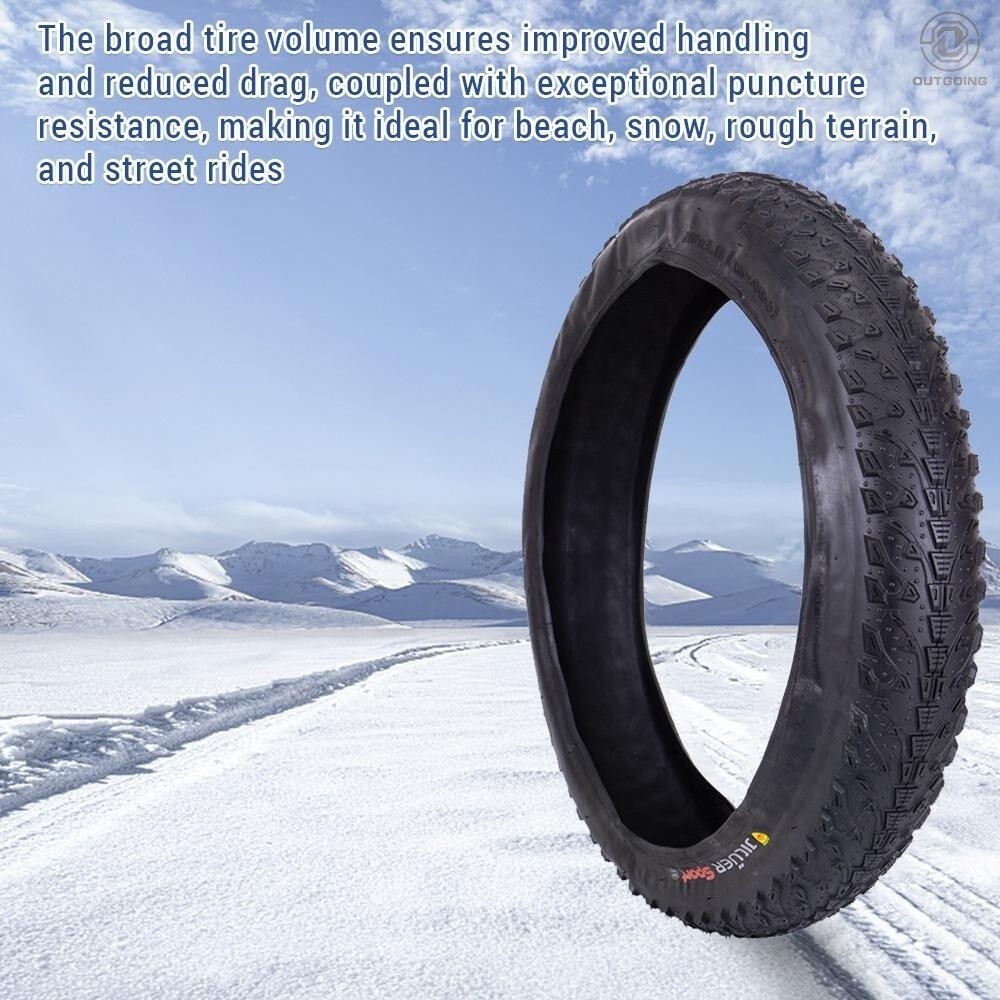 26 x 4.0 Inch Fat Bike Tire Rubber Bike Folding Tires Snow Beach Bicycle Replacement Tire
