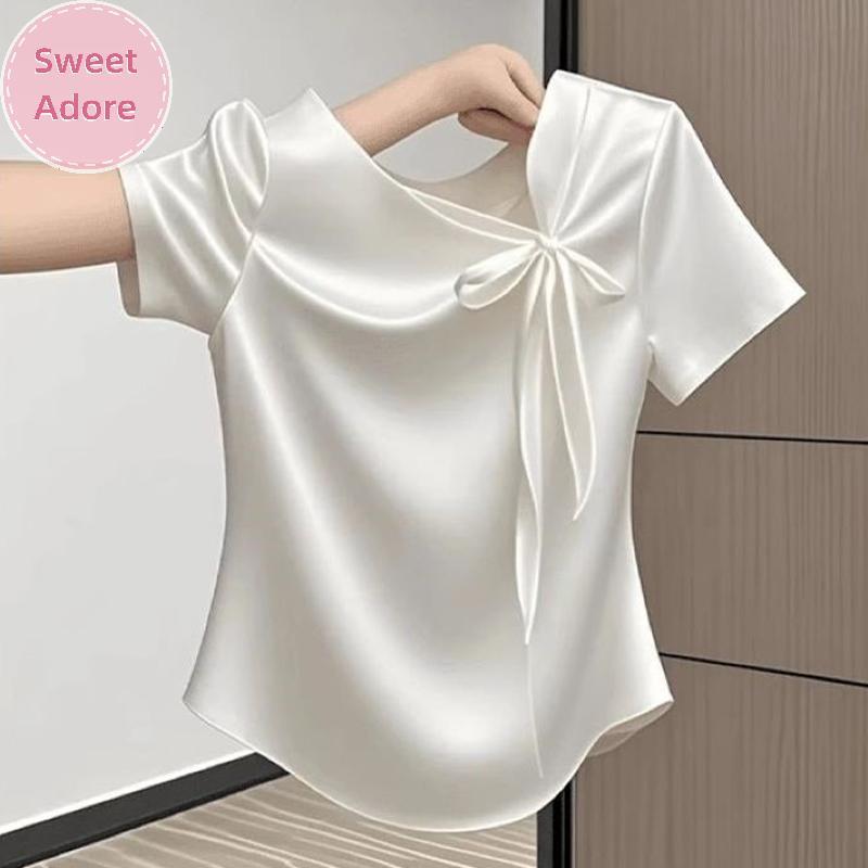 SweetAdore Black Bow Top สไตล์เรียบหรูสีดำ เหมาะสำหรับผู้หญิงในโอกาสสำคัญ