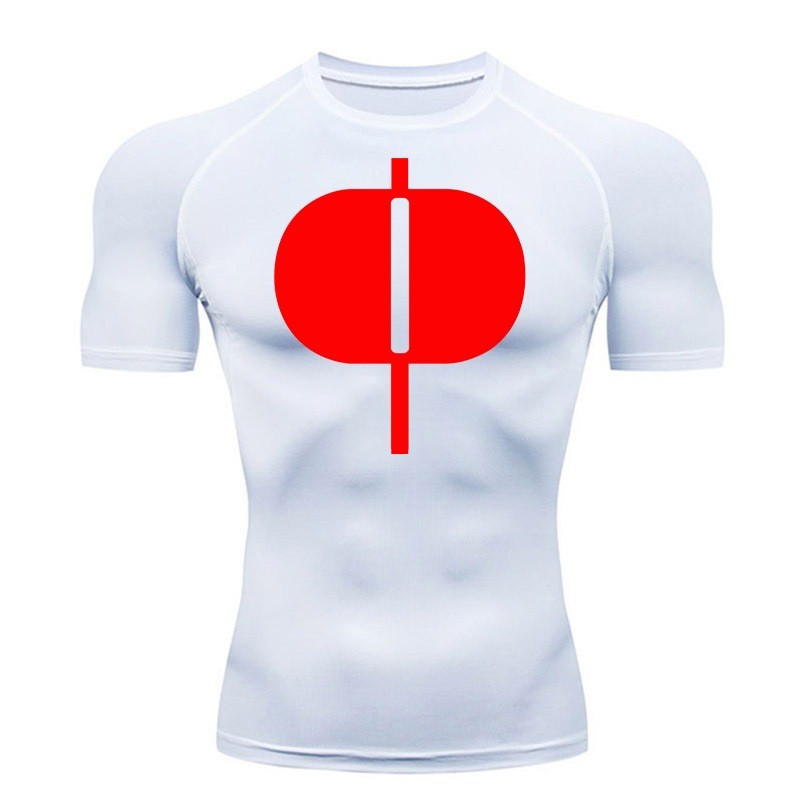 Omni-Man T-Shirt Mens Compression Short Sleeve Shirt Quick Dry White Top