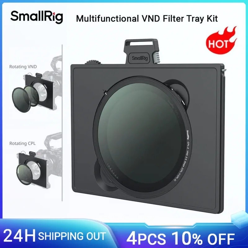 SmallRig Multifunctional VND Filter Tray Kit Dual CPL+VND Filter Function w Quickrelease Magnetic At