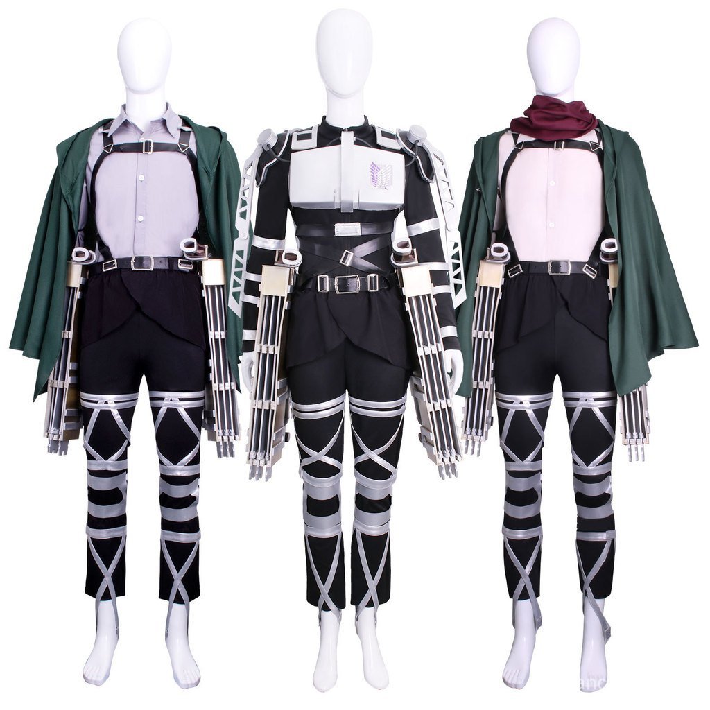 ชุด Cosplay แบบสามมิติจาก Final Season Survey Corps ใน Attack on Titan พร้อมของแต่งAllen และMikasa