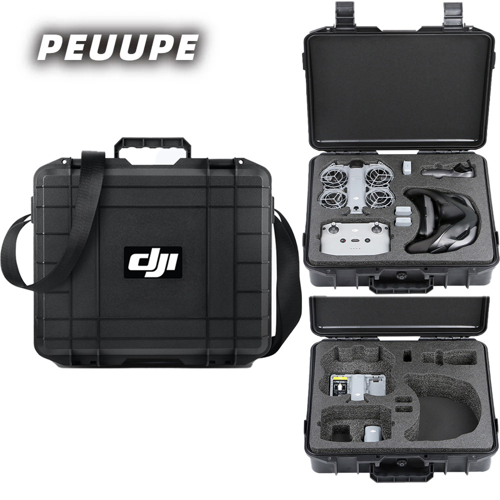 เหมาะสําหรับ DJI NEO 2 Somatosensory Smooth Flight Version กล่องป้องกันการระเบิดแว่นตาเที่ยวบินที่รองรับ N3 กล่องเก็บกล่องนิรภัยกันน้ํา DJI Neo2 กระเป๋าเดินทางกลางแจ้งกล่องอุปกรณ์เสริม