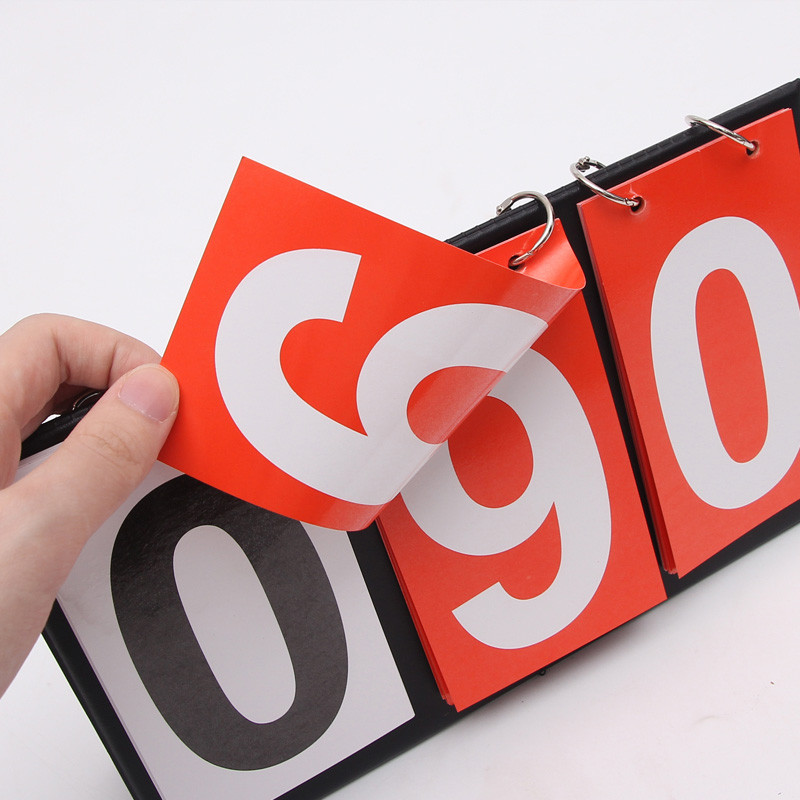 เกม Flip Score Counter School Basketball Game Score Board Table Tennis Arena Fraction Record Board