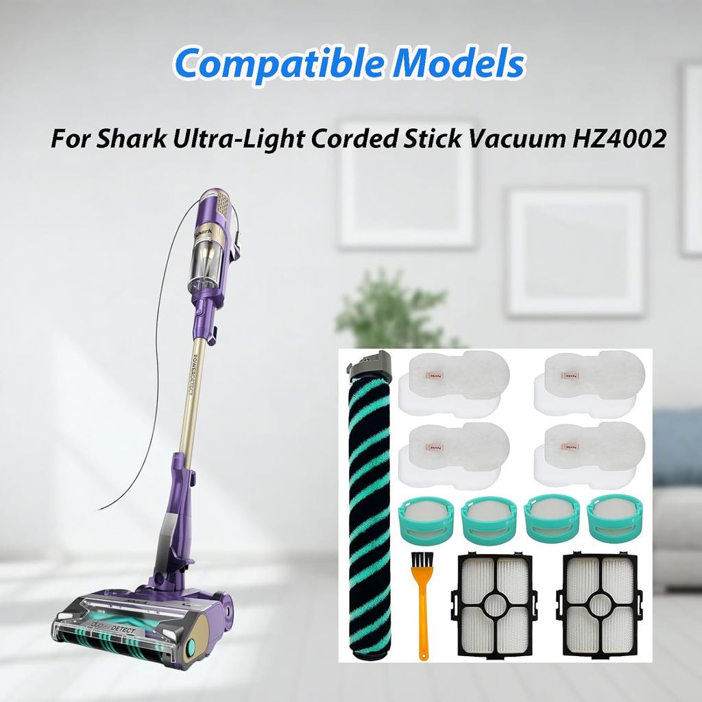12 PCS HZ4002 Replacement Parts for Shark Power Detect Upright Cleaner HZ4002 HZ4000 HZ4001AMZ, 1 Ro