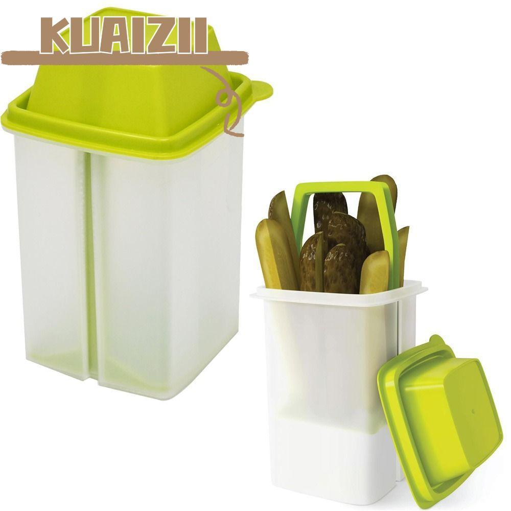 KUAIZII โถดอง, ถังดองแบบใช้ซ้ําได้ BPA ฟรีพร้อมที่กรอง, คุณภาพสูงพร้อมฝาปิดที่ใส่ดองแบบใช้แล้วทิ้ง J