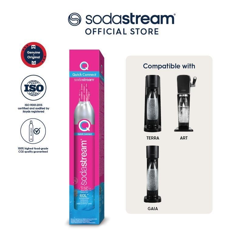 SodaStream Quick Connect กระบอก CO2 แท้ 60L - สําหรับ TERRA & ART MAKER