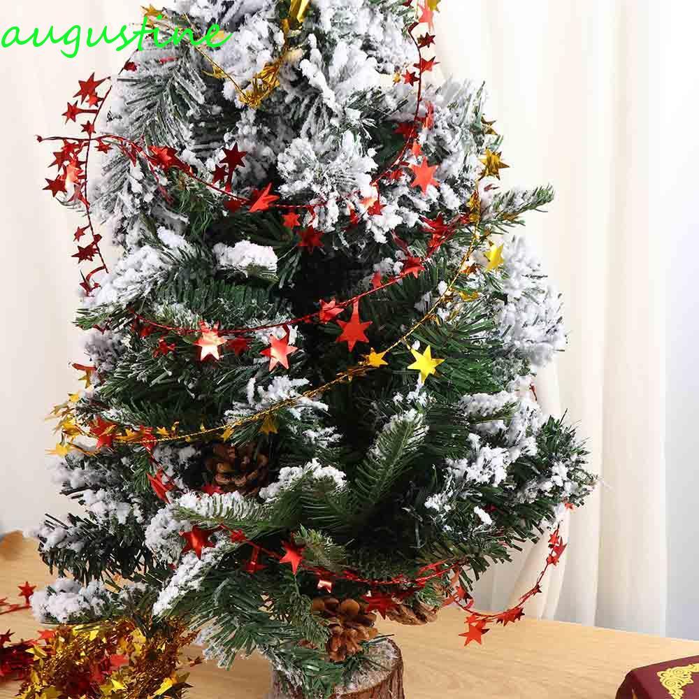 AUGUSTINE Star Pine Tinsel 7.5M ต้นคริสต์มาสปาร์ตี้ปีใหม่แขวนเครื่องประดับ