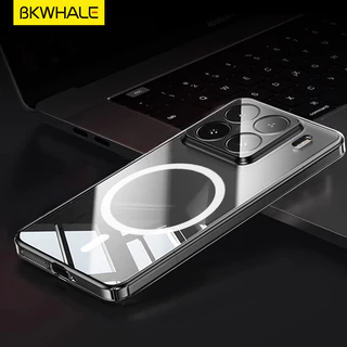 BKWHALE กรณีแม่เหล็กสําหรับ Xiaomi 17T 17 15T 15 14T Poco F6 F7 F8 Ultra X6 X7 X8 Pro Max Redmi K90 Pro Max โปร่งใสนุ่มปลอกอะคริลิคกันกระแทกเคสโทรศัพท์ฝาครอบ